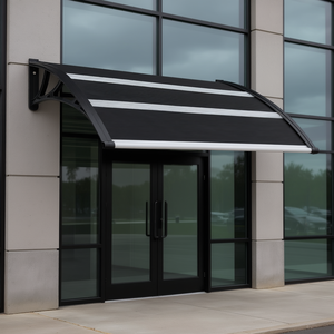 Tettoia per Porta Commerciale Nera in PC 47.2 X 39.4 Impermeabile Design Contemporaneo - Product Image 3