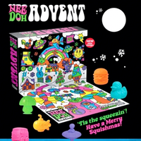 Calendrier de l'Avent de Noël Needooh 24 Jours, Boîte Mystère, Boîte Cadeau Surprise Compte à Rebours de Noël, Jouets Squishy en Gros