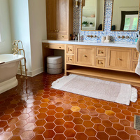 Usine personnalisée de haute qualité 305*310mm carrelage de mosaïque hexagonal fait à la main Design moderne pour cuisine salle de bain salon brique réfractaire