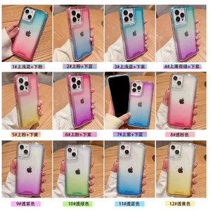 Custodia Protettiva di Lusso per Telefono a Tre Strati in TPU e PC, Impermeabile, Trasparente, con Gradiente <span class=keywords><strong>Arcobaleno</strong></span>, Antiurto - Product Image 6