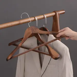 Top Quality Wooden Hangers Manufacturer Suit Wooden Hangers for Clothes