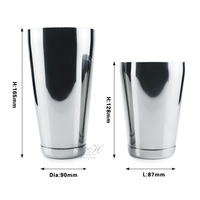 Shaker Boston en acier inoxydable SS304 avec logo personnalisé, capacité 750+550 ml, pour barman, mélange de cocktails, vin, pour bar et club