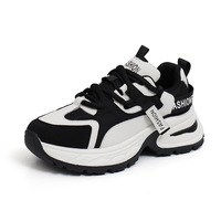 Chaussures pour femmes Old Daddy 2024, style coréen, semelle épaisse, respirantes, en mesh, chaussures de sport décontractées polyvalentes pour femmes
