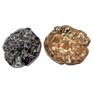 Không thường xuyên thời trang retro xếp li phù hợp với áo len cardigan trench coat kim loại tất cả các nút vàng - Product Image 1