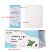 Lingettes nettoyantes et démaquillantes UUKKG, parfum pêche, citron et menthe, emballées individuellement, jetables, pour usage quotidien