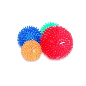 Dog Chew Toy Classic Dog Supplies Bit Resistant Bouncy Ball Colorful Sounding Dog Toy Spiky Ball TPR