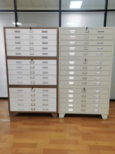 Meuble de classement métallique design moderne à 5 tiroirs, vente directe usine pour atelier et école, armoires de rangement en acier pour plans A0 A1 et dessins - Product Image 6