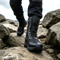 Bottes tactiques respirantes en toile, légères, avec semelle EVA amortissante, pour la randonnée en extérieur, avec fermeture éclair