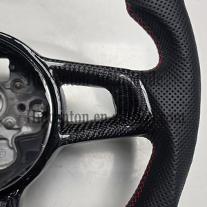 Nuevo Producto, Volante Deportivo de Cuero Perforado y Fibra de Carbono para Volkswagen, para VW GTI7 Golf MK7 - Product Image 2