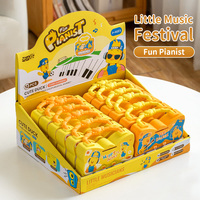Creative Candy-Packed Plastic Cartoon Children's Piano Toys 8 Scales Wholesale for Supermarkets Baby Electronic Keyboards for