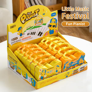 Jouets de <span class=keywords><strong>piano</strong></span> pour enfants en plastique créatifs, emballés dans des bonbons, 8 gammes, vente en gros pour les supermarchés, claviers électroniques pour bébés - Product Image 1
