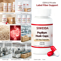 Vente En Gros Gélules Psyllium 500mg Complément De Fibres Végétalien Santé Intestinale Régularité Digestive Marque Privée OEM