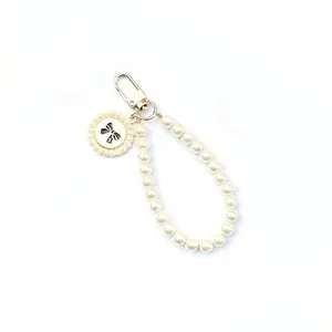 High quality pearl key ring special holiday girlfriend gift charming bag decoration chain