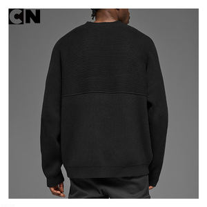 Suéter con Certificación BSCI, Fabricante de Suéteres, Logotipo Personalizado, Suéter Clásico de Algodón para Hombre, Corte Cuadrado, Tejido de Canalé, Cuello Redondo, Suéter de Invierno - Product Image 4