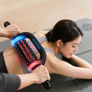 Rechargeable Rotating Rolling Massage Stick With Redlight Lymphatic Drainage Massage Deep Tissue Vibration <strong>Roller</strong> Massager - Product Image 5