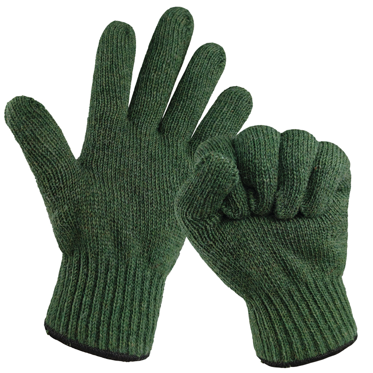 Factory OEM 7 Gauge Wool Nylon Gloves with Custom Brushed Lining Options for Cold Conditions