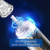 Cepillo de Dientes Sónico Eléctrico Recargable, Resistente al Agua IPX7, Cerdas Medianas, Carga Magnética, Cuerpo de Plástico, Blanco y Negro, para Adultos