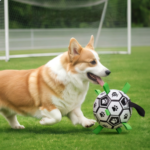 Modern Büyük 6 İnç Çevre Dostu Köpek Futbol Topu Oyuncağı Evcil Hayvan Etkileşimli Egzersiz Eğlencesi Askılı - Product Image 3