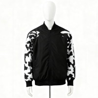 Veste universitaire décontractée pour homme, col montant, grande taille, coupe-vent, fermeture éclair écologique, camouflage, automne