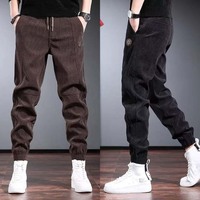 Pantalons de travail automne/hiver, pantalons décontractés pour hommes, pantalons de sport slim, pantalons harem tendance pour garçons