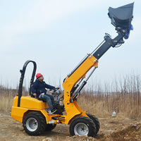 1Ton 0.8T 0.6T Batterie betriebener elektrischer Mini-Frontlader Diesel/elektrischer Radlader mit elektrischem Joystick für den landwirtschaft lichen Gebrauch