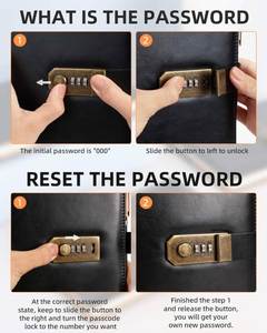 Designed Address Book Style Password Protection <b>Spiral</b> <b>Bound</b> A3 PU Leather <b>Notebook</b> Embossed Cover Logo 80 Sheets Promotional - Product Image 4