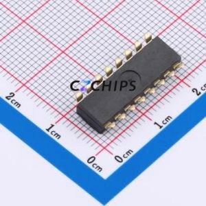 HX 2.54-8P TPGT DIP Switch SMD-16P,9.4x20.32mm Switch Flat Toggle, Raised Type Single Pole Single Throw 8 Gull Wing Type - Product Image 2