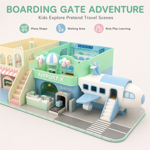 Equipo <span class=keywords><strong>de</strong></span> Juego <span class=keywords><strong>de</strong></span> Rol <span class=keywords><strong>de</strong></span> Aeropuerto Personalizado en Tonos Pastel con Cabina <span class=keywords><strong>de</strong></span> Avión y Escáner <span class=keywords><strong>de</strong></span> Equipaje para Niños, Cafetería, Preescolar, Ciudad <span class=keywords><strong>de</strong></span> Juegos <span class=keywords><strong>de</strong></span> Rol - Product Image 3
