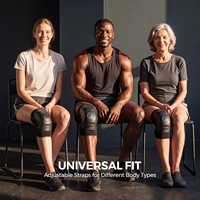 Masseur électrique sans fil pour genoux et mollets HealthPal, avec chaleur, airbag et vibrations, batterie Li-ion 2200 mAh, soulagement de la douleur arthritique, garantie 1 an