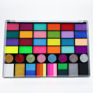 Paleta de Pintura Facial Fluorescente de 12 Colores UV de Gp Professional, Pintura Corporal No Tóxica a Base de Agua que Brilla en la Oscuridad <span class=keywords><strong>para</strong></span> Niños, <span class=keywords><strong>Halloween</strong></span> - Product Image 1
