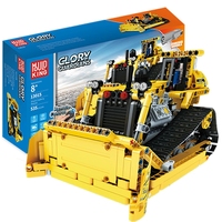 Blocs de construction Bulldozer de machines de construction de King de moule 13015 RC Brique de voiture de chargeur pour le jouet de constructeur d'enfants