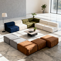 Ensemble de canapé modulaire facile à installer, compressé sous vide dans une boîte pour une expédition compacte, canapé en mousse confortable pour appartement, salon
