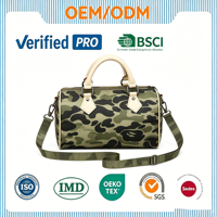 Sac fourre-tout pour femme, motif camouflage personnalisé, durable, pliable, en nylon imperméable, avec bandoulière, élégant, polyvalent, charme mature