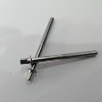 Tige de tension de tambour nickelée avec vis et embout pour batterie de percussion, pièces d'instruments de musique, boulons de tambour