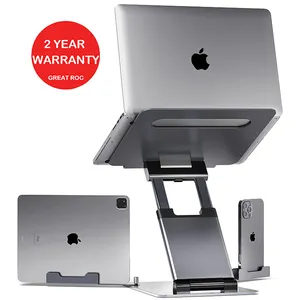 Great Roc temu mesa para OEM Standing Tablet Display Stand Folding Aluminium Laptop Stand Laptop 360 Degree