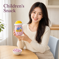 Biscuits protéinés probiotiques pour bébés avec haricots 16g, saveur fruitée semi-molle, collation sucrée en carton pour enfants
