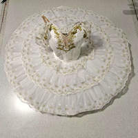 Costumes de tutu de ballet professionnel pour adultes élégants avec détail de crêpes attrayant nouvelle tenue de performance pour robes de danseuse pour enfants