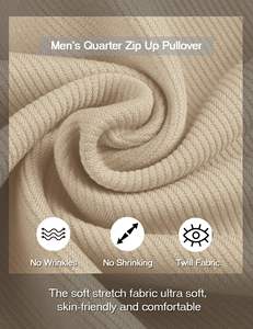 Sports Half <b>Zip</b> Sweatshirt Men's <b>Quarter</b> <b>Zip</b> up Long Sleeve Slim Fit Half <b>Zip</b> Sweatshirt Turtle Neck <b>Sweaters</b> with Pocket - Product Image 5