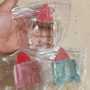 Juguete Blandito Transparente de Gelatina con Forma de Fresa y Taco, Antiestrés, Regalo para Niños y Adultos, Venta al por Mayor de Juguetes Blanditos - Product Image 3