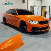 Film PPF couleur TPU 1,52x15m, garantie 10 ans, couleur orange satinée