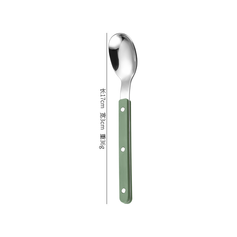 Dessert spoon [Green handle]