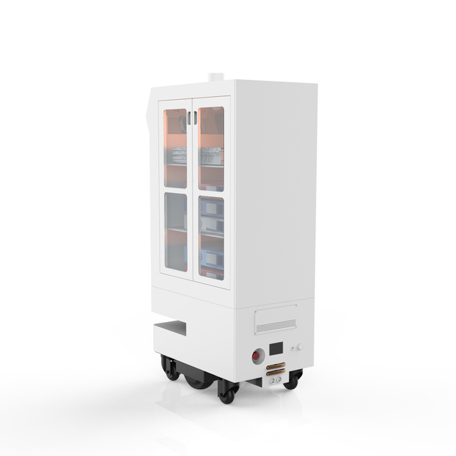 Smart Intelligent REEMAN Food Delivery Robot with Auto Charge & App Control for Restaurants Hotels Coffee Shops-6h Battery Life