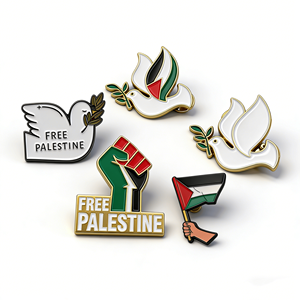 Broche élégante et créative en métal, motif ruban Palestine pour la Paix, pour col ou revers - Product Image 2