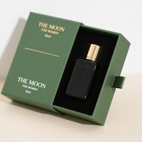 Caja de Perfume Cuadrada de Lujo, Juego de Cajas Rígidas con Logotipo Personalizado, Laminación Mate, Inserto de Esponja Portátil, Botellas de Perfume de 50 ml/100 ml
