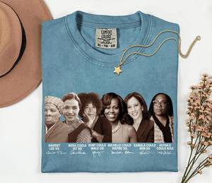 T-Shirt da Donna Comfort Colors, Girocollo, Manica Corta, Nera, Stampa 'Women History Month Empowerment', 100% Cotone Jersey, Abbigliamento Casual - Product Image 1