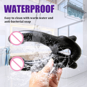 Vibratore Realistico a Doppio Motore Senza Cinghie con Doppia Testa per Stimolazione del Punto G e del Clitoride, Giocattolo Sessuale per Coppie e Lesbiche - Product Image 4