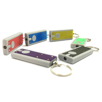 Mini lampe torche LED carrée en plastique ABS, porte-clés, jeu de puzzle créatif, portable, pour le sport, les animaux, l'amour, cadeau de poche