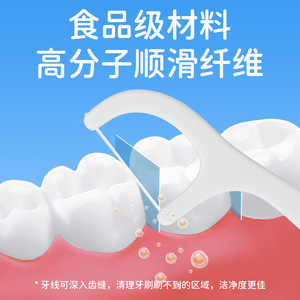 Palillos de hilo dental Cofoe, paquete de 50 unidades, hilo dental portátil envasado individualmente para uso familiar - Product Image 5