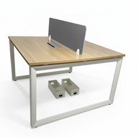 Pieds de table de bureau et de cuisine en acier robuste, tube trapézoïdal de 1,5 mm d'épaisseur, installation facile, design moderne, positionnement personnalisé