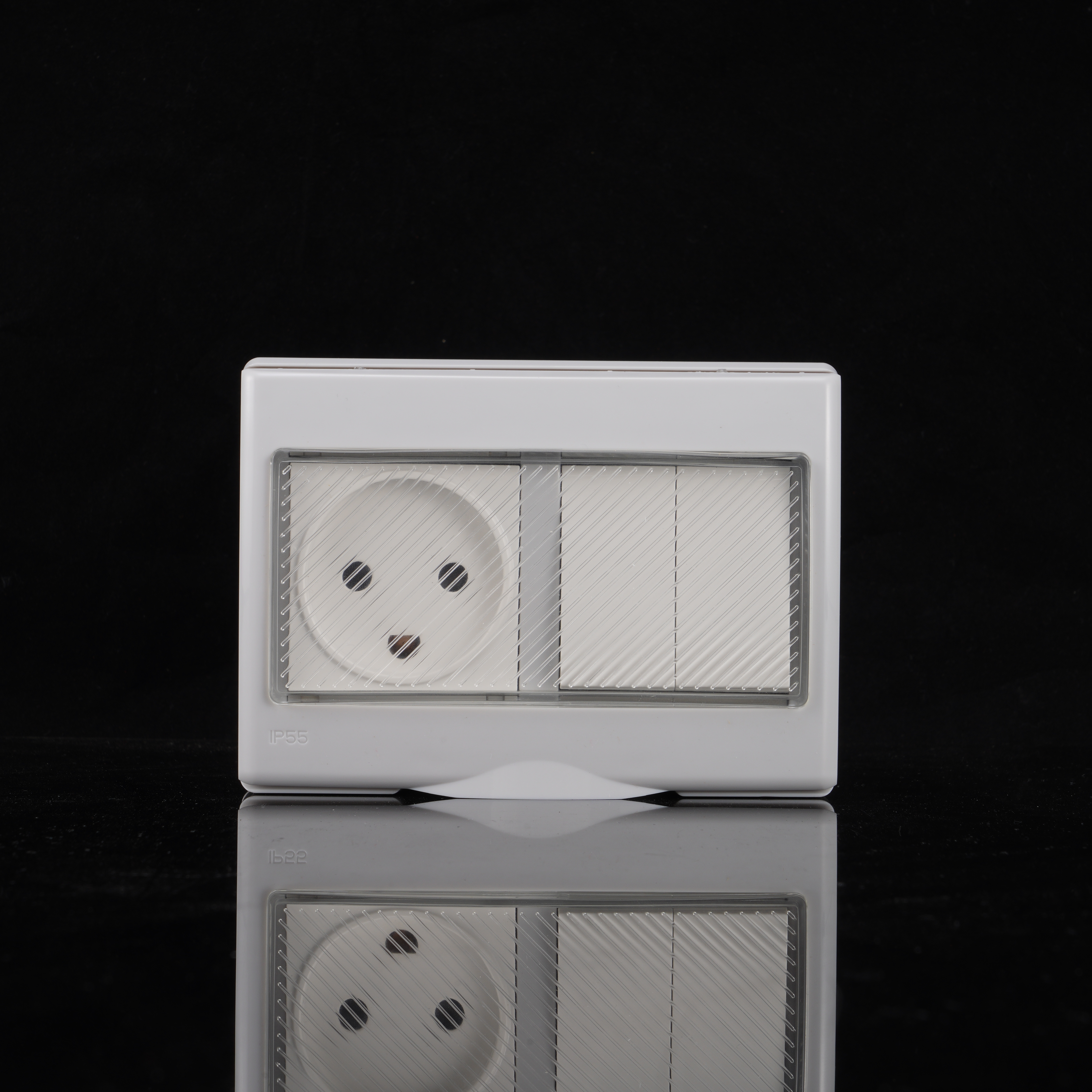 1 socket+2 switch